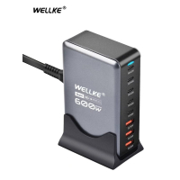 🔥 急速快充 600W GaN充電站 8孔 USB C快速充電 PD3.1充電器 適用於平板手機充電器
