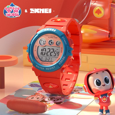 Skmei時刻美運動兒童電子錶 學生透明多彩LED夜光潮流防水手錶 學生手錶 兒童手錶1451