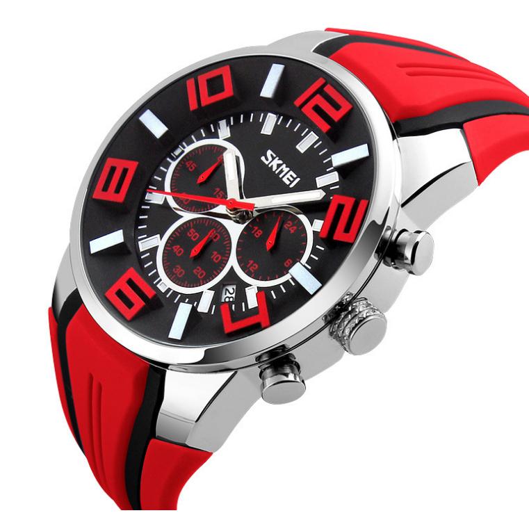 SKMEI時刻美多功能立體大錶盤石英錶 運動時尚六針男士手錶 防水日曆學生腕錶 男錶9128-細節圖9