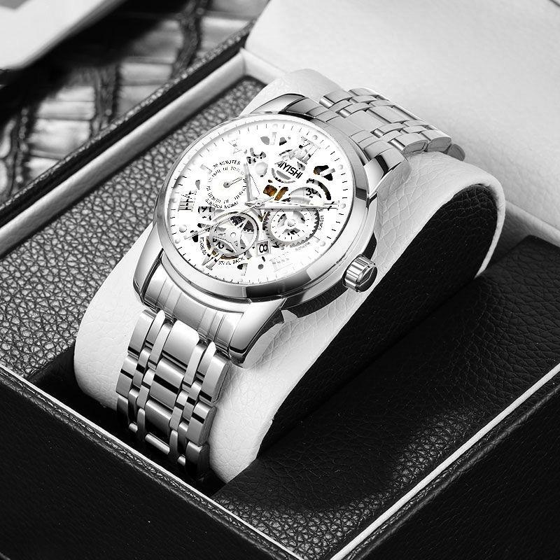 台灣現貨🔥東方腕錶 日月星辰手錶 男士手錶 械表手錶 防水手錶 夜光手錶 男生腕錶 石英手錶 日曆手錶 新式全自動機械-細節圖9