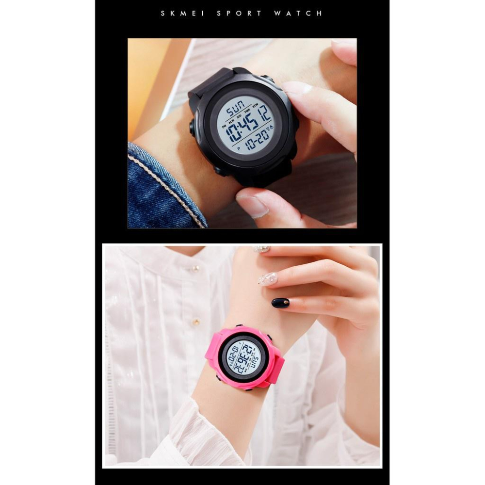 🔥時刻美 SKMEI 1540 情侶腕錶 運動數字手錶 戶外手錶 防水 燈顯示 鬧鐘 男女 潮流 電子錶-細節圖3
