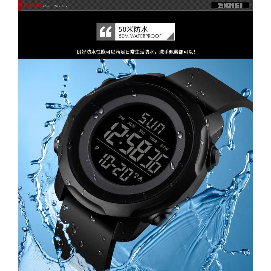 🔥時刻美 SKMEI 1540 情侶腕錶 運動數字手錶 戶外手錶 防水 燈顯示 鬧鐘 男女 潮流 電子錶-細節圖9