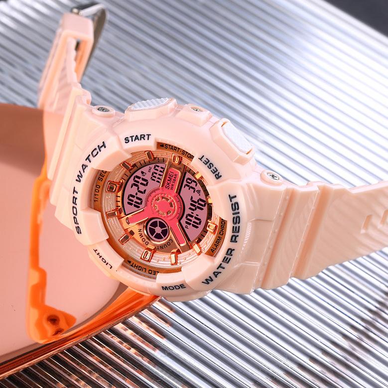 新款🔥時刻美 SKMEI 1828 男女士雙顯防水手錶 經典學生表 數字運動手錶 運動腕錶 情侶手錶電子錶-細節圖4