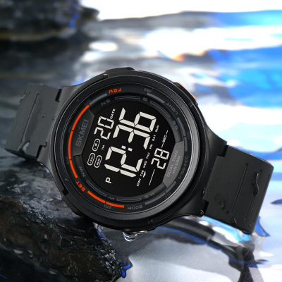 台灣現貨🔥時刻美 SKMEI 男女學生LED運動手錶 多功能顯示電子錶 大盤運動青少年手錶 50米防水手錶