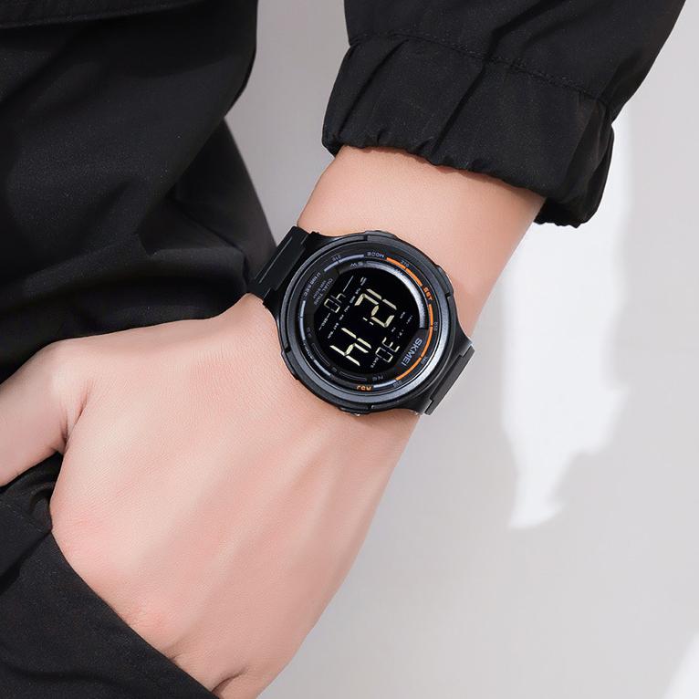 台灣現貨🔥時刻美 SKMEI 男女學生LED運動手錶 多功能顯示電子錶 大盤運動青少年手錶 50米防水手錶-細節圖8