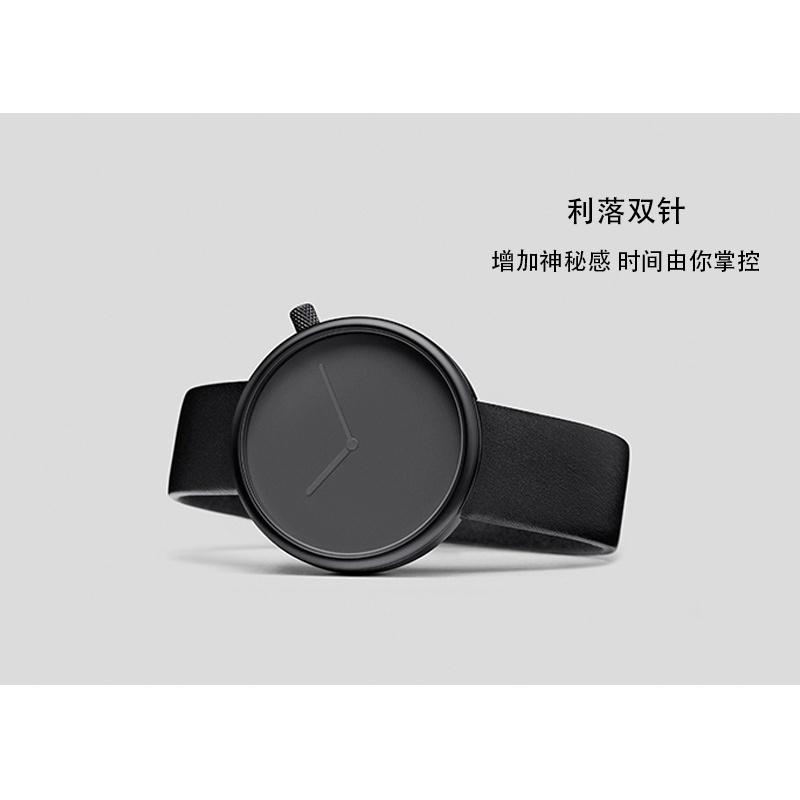 台灣現貨🔥TOMI特米 個性簡約小黑錶北歐極簡設計手錶 學生錶 男生 無刻度時尚潮流學院風手錶  男錶 石英  手錶男-細節圖2