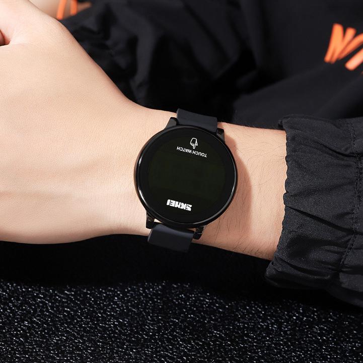熱銷🔥SKMEI時刻美新款創意電子錶 觸屏手錶 多功能時間夜光男女防水手錶 學生運動腕錶 男錶 女錶 電子錶-細節圖8
