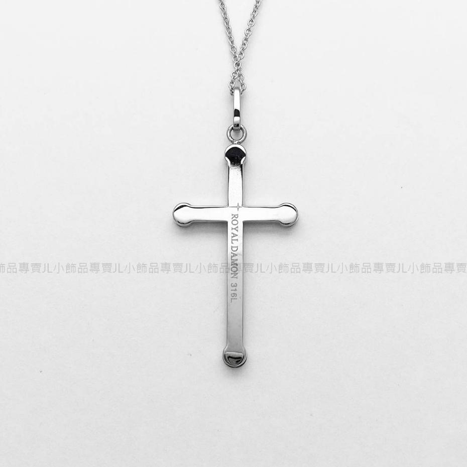 JL小飾品專賣❤ RoyalDamon 羅亞戴蒙 不鏽鋼項鍊 男女皆可(滿鑽十字架)-細節圖2