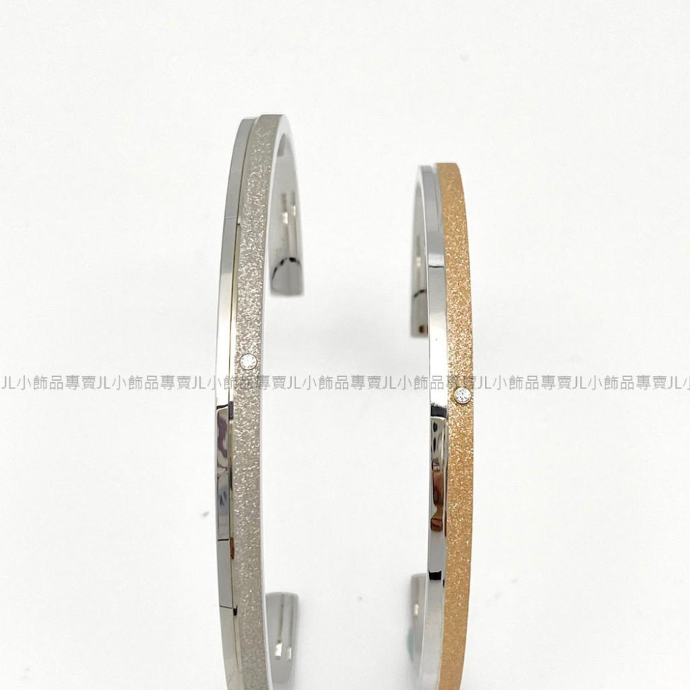 JL小飾品專賣❤ 不鏽鋼C型手環 (鑽砂心機切面)-細節圖2