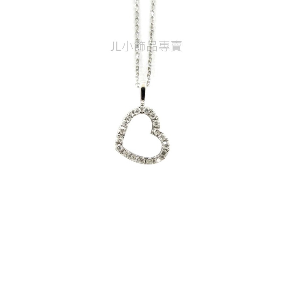 JL小飾品專賣❤ 9K項鍊 輕珠寶 (斜吊大愛心042)-細節圖3