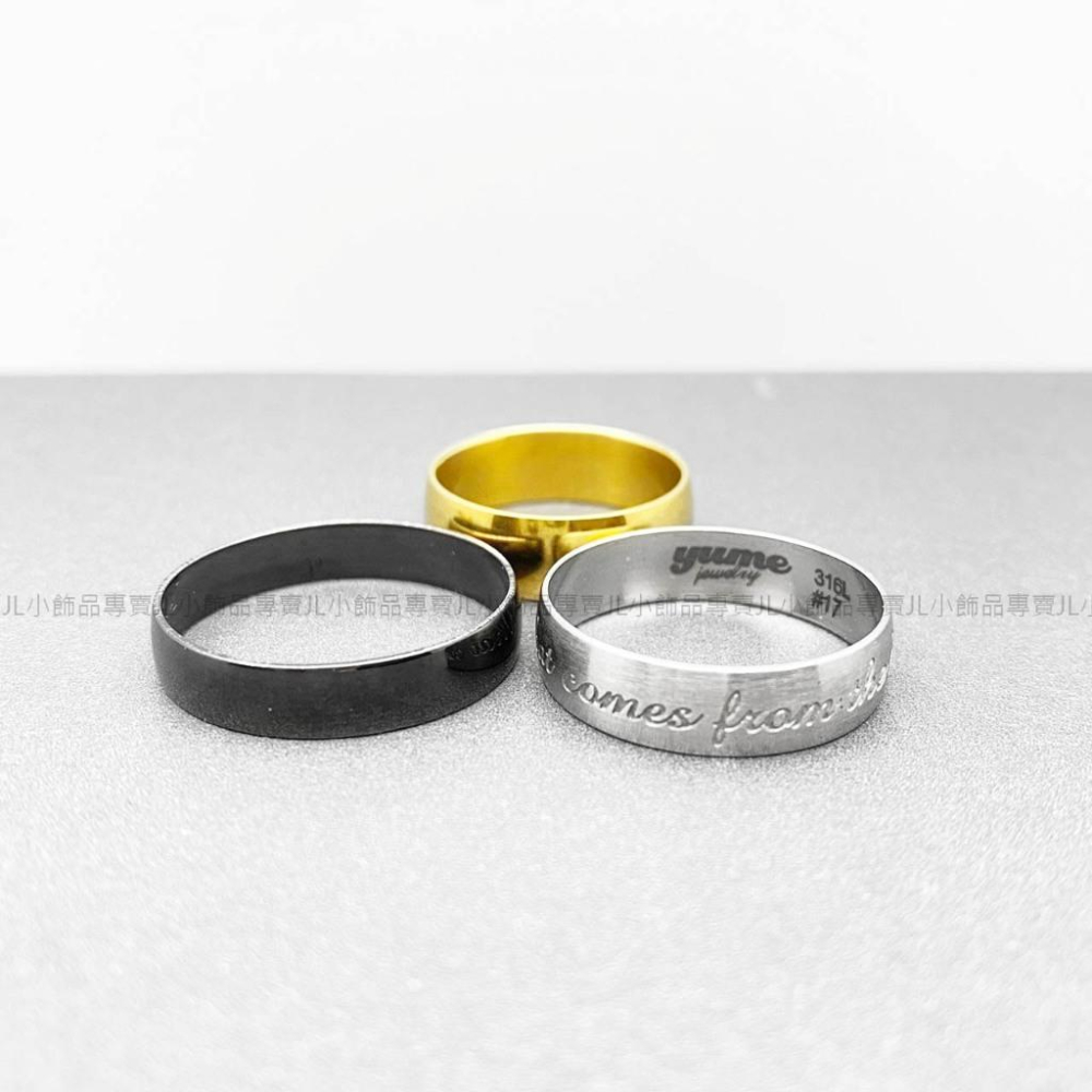 JL小飾品專賣❤ yume 鋼飾 愛的時間軸情人對戒-細節圖3