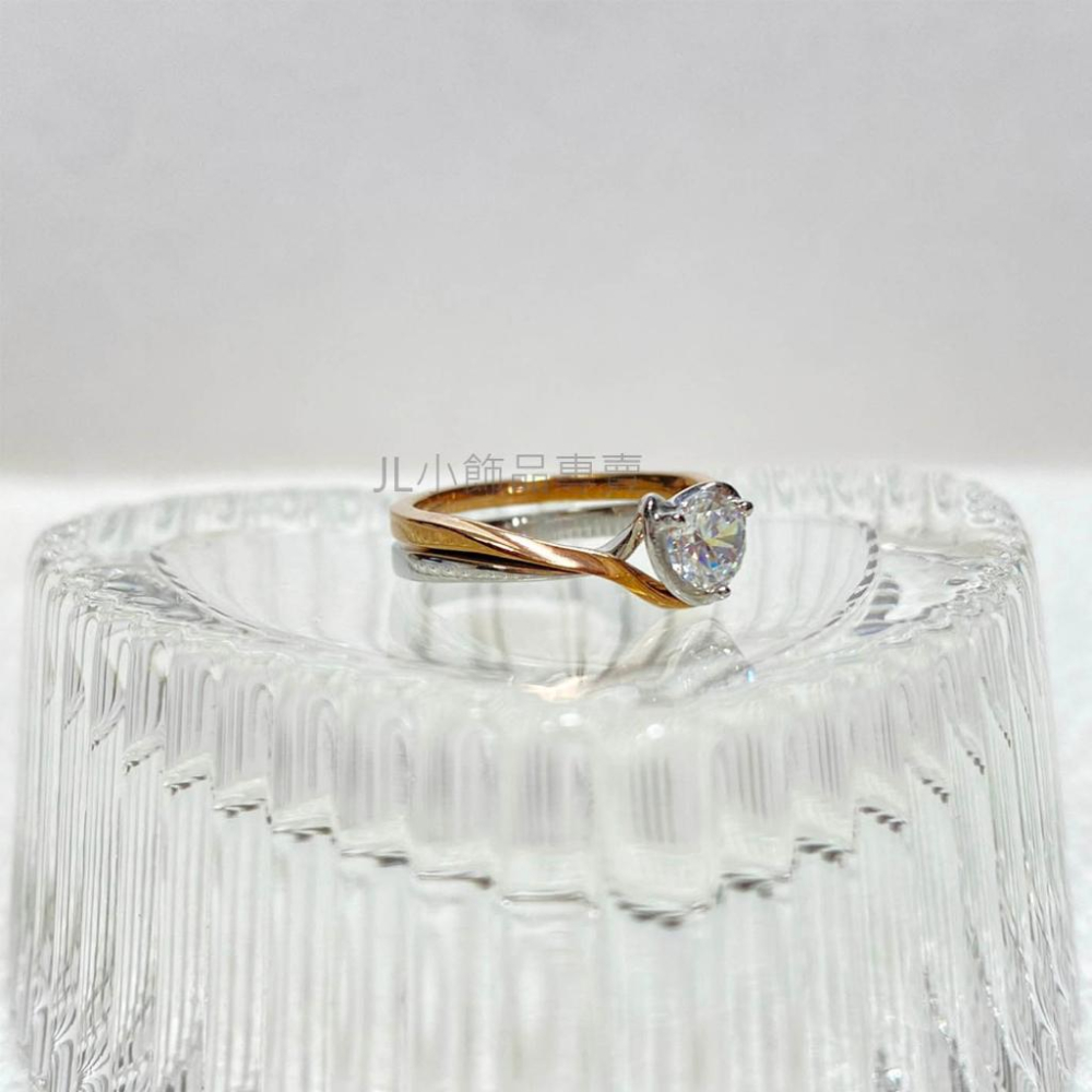 JL小飾品專賣❤ 不鏽鋼戒指 (可拆式心鑽款)-細節圖4