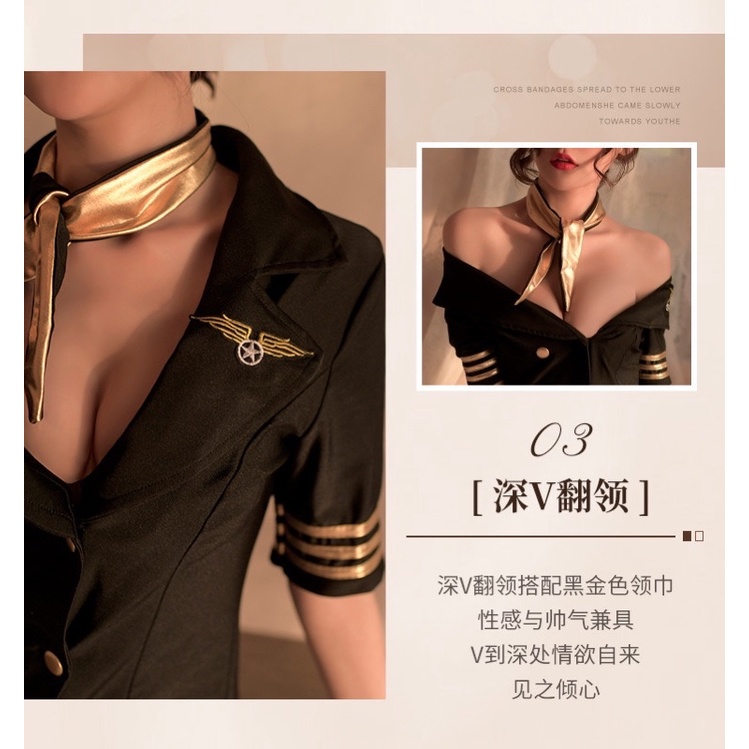 💦格雷房間💦現貨 女警制服 角色扮演 女警 空姐 爆乳 制服誘惑 情趣角色服 表演服 A102-細節圖8