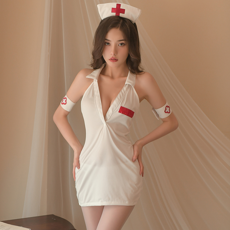 💦格雷房間💦現貨 護士裝 性感護士 連身護士服 白衣天使 護理師 情趣角色服 角色扮演 Cosplay A114-細節圖2