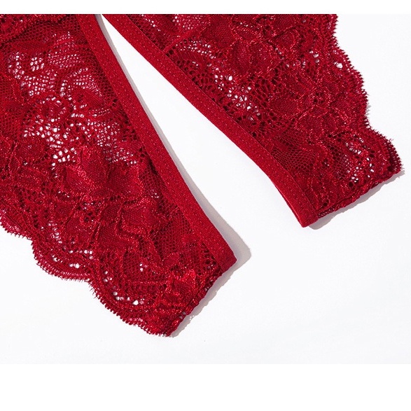 💦格雷房間💦現貨 超彈 性感蕾絲 開檔免脫 大尺碼 火辣 內褲 歐美 女性內褲 情趣內褲 角色扮演 V01-細節圖7