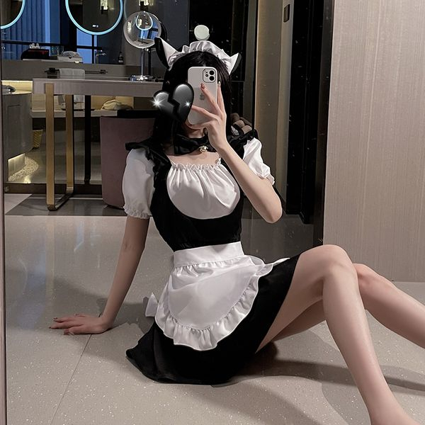 💦格雷房間💦現貨 女僕裝 蘿莉 女僕制服 日系貓咪 女傭 cosplay 制服誘惑 角色扮演 女僕圍裙 A135-細節圖3