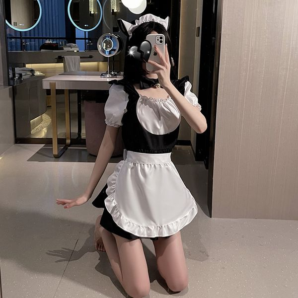 💦格雷房間💦現貨 女僕裝 蘿莉 女僕制服 日系貓咪 女傭 cosplay 制服誘惑 角色扮演 女僕圍裙 A135-細節圖7