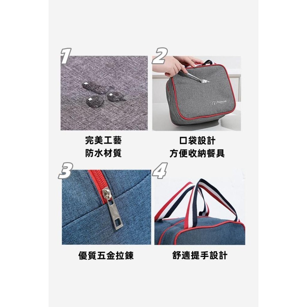 【現貨秒出】餐袋 休閒時尚保溫保冷袋 防水餐袋 / 簡單 耐用 好攜帶-細節圖2