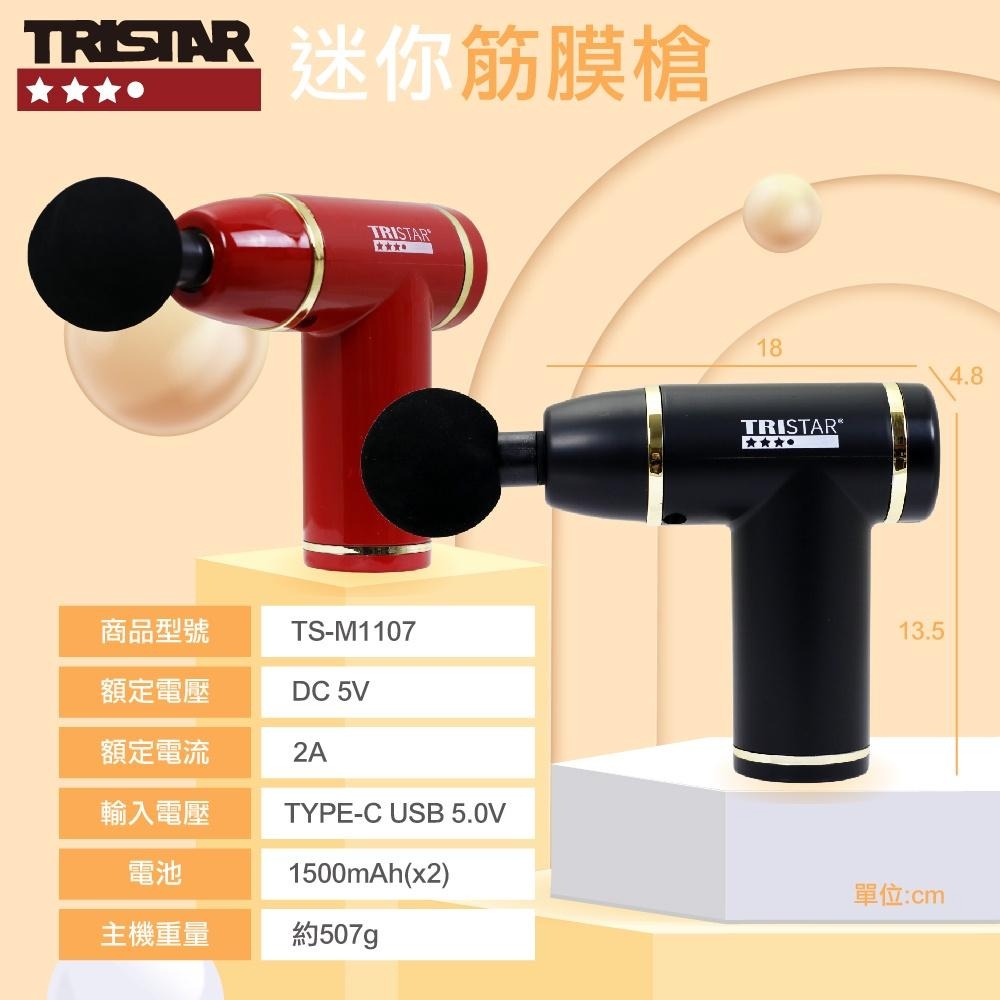 【現貨秒出】 筋膜槍 TRISTAR 迷你便攜電動肌肉按摩槍  TS-M1107 / 一手掌握 小巧隨行-細節圖5