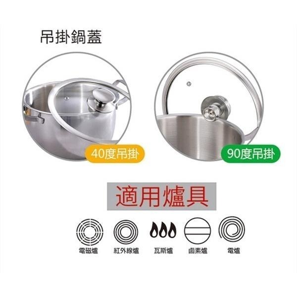 【鵝頭牌】不銹鋼鍋 御膳24cm不鏽鋼雙耳湯鍋 CI-2224B / 全程台灣製造 304不銹鋼-細節圖3