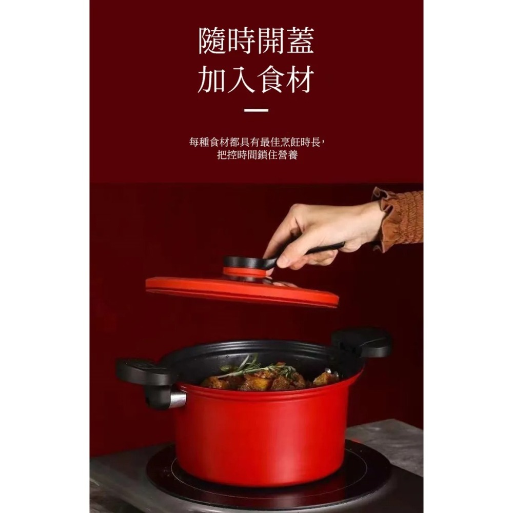 【鵝頭牌】壓力鍋 6公升 快煮微壓力鍋 / 壓力鍋｜燜煮鍋｜蒸煮鍋 / 安全提把 可透視性高-細節圖3