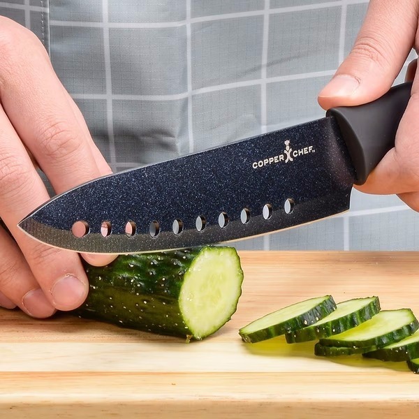 【開幕衝評價】COPPER CHEF 刀具組 精緻款藍鑽刀2件組 廚師刀 / 麵包刀 不鏽鋼刀 鋸齒刀-細節圖2