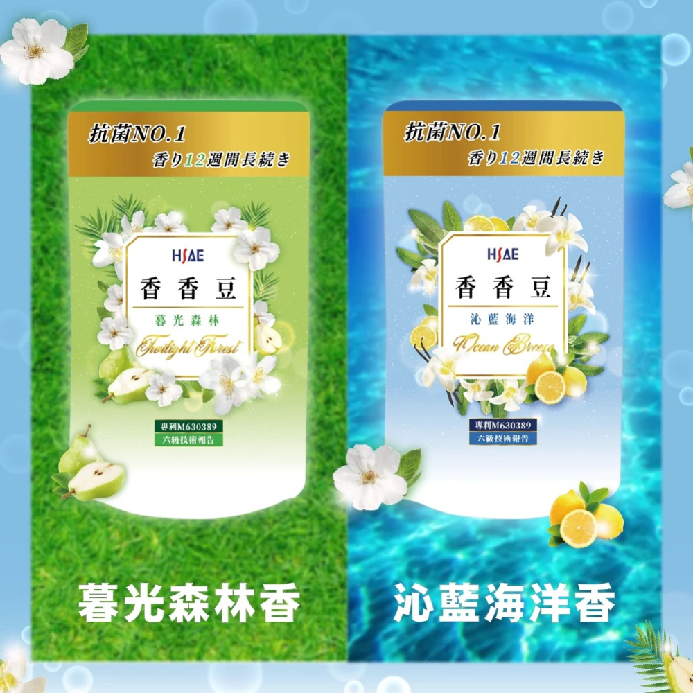 【喬治貓】HSAE 香香豆 衣物芳香豆 專利配方 瑞士奇華頓 香水精油 漂浮專利 沁藍海洋 暮光森林-細節圖2