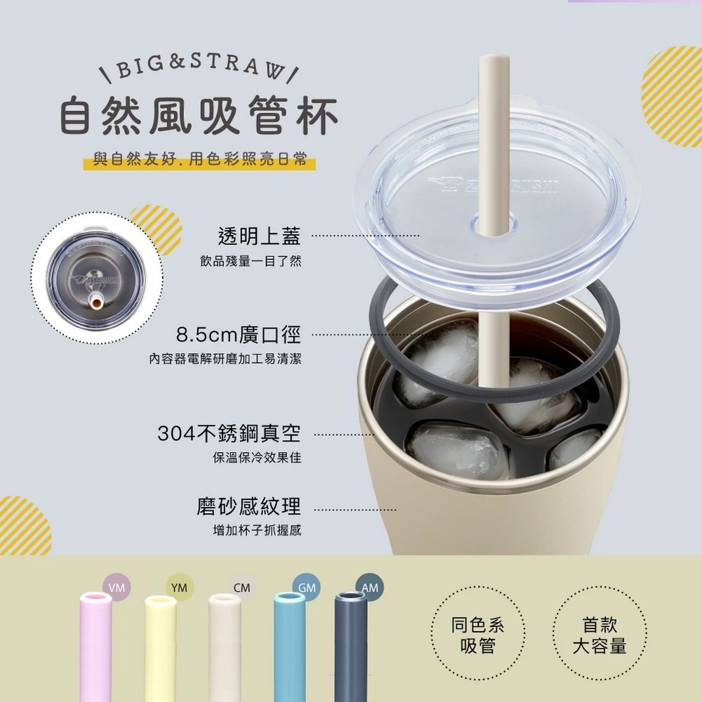 象印 890ml 吸管直飲隨行杯 /無塗層不銹鋼 保溫冷杯 SX-HA89H-細節圖2