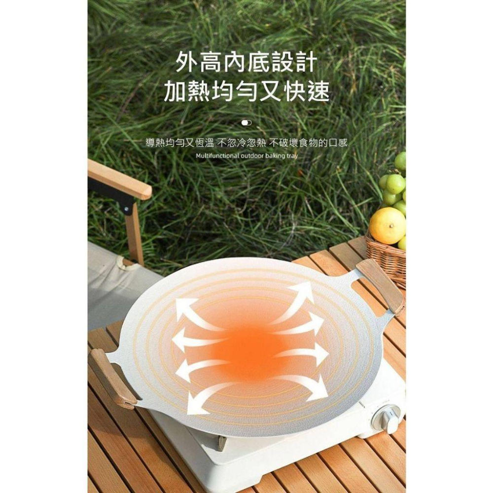 韓式麥飯石不沾烤盤5件組 無煙烤盤 室內烤盤 中秋烤肉 韓式燒烤盤 露營 野炊 烤肉夾 油刷 不沾塗層-細節圖2