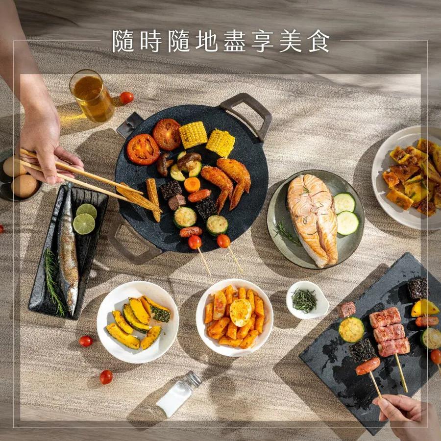 【領券現折】KINYO韓式美型超薄電烤盤 30cm 中秋烤肉 室內烤肉 烤肉盤 不沾烤盤 電烤盤 BP-230-細節圖4