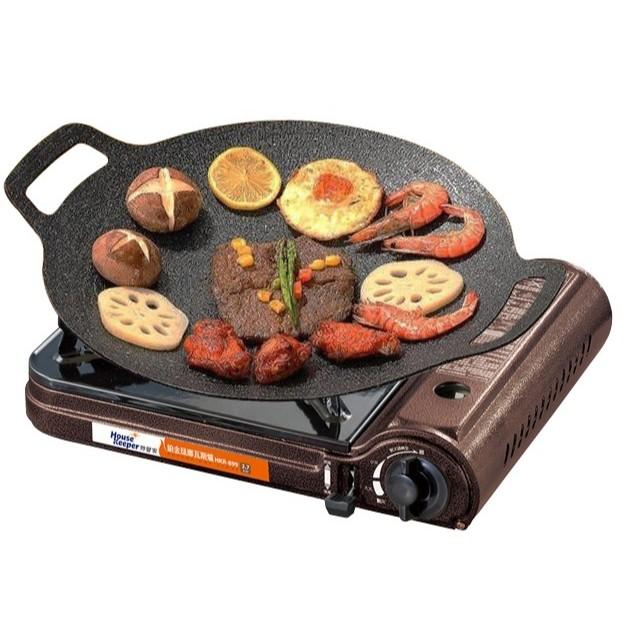 【中秋組合特惠】妙管家鉑金琺瑯瓦斯爐HKR-899+韓式輕巧烤盤36cm 燒烤盤 煎烤盤 卡式爐烤盤 電磁爐烤盤-細節圖2