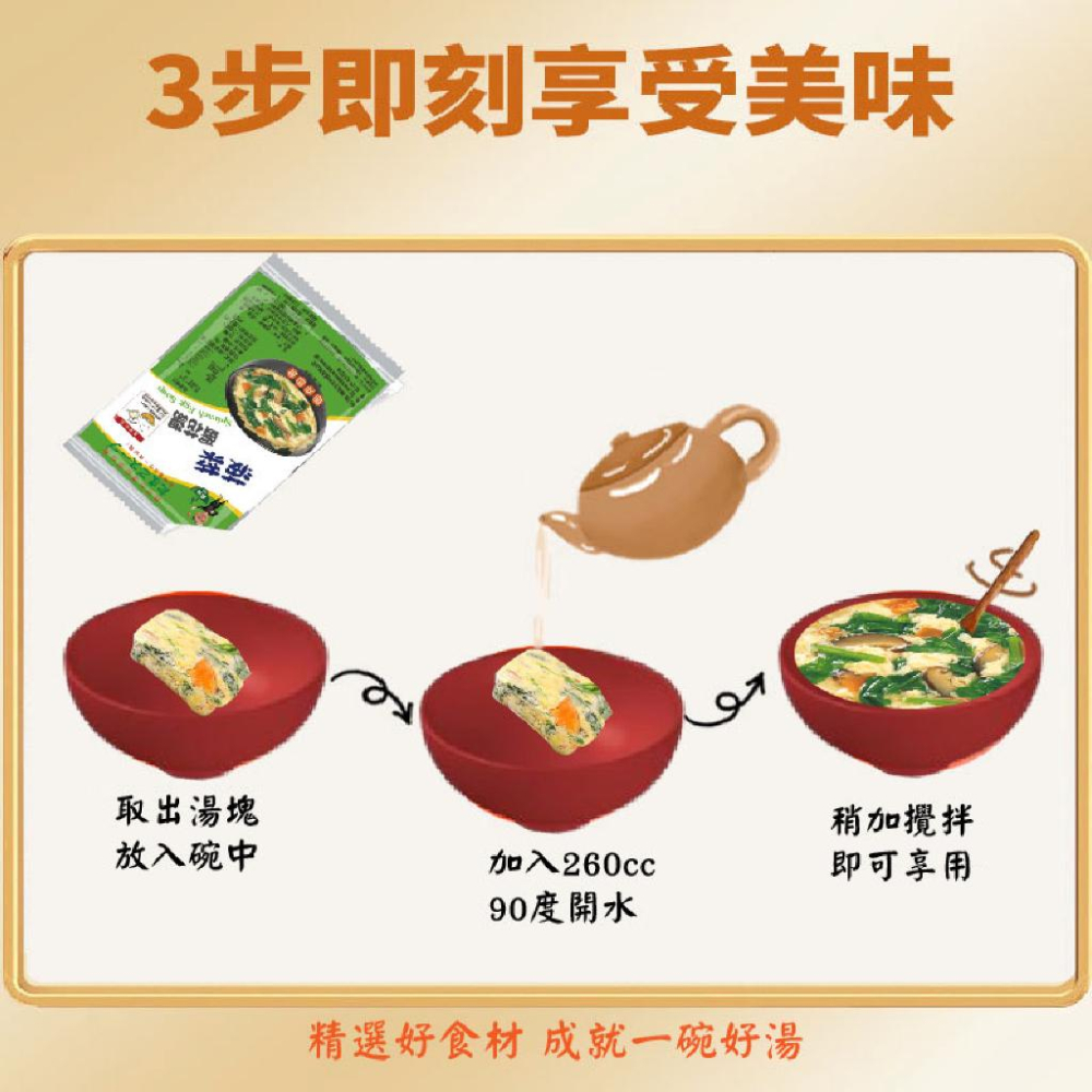 蘇伯湯 現貨 速食湯包 蛋花湯 湯包 即時湯包 SGS FDA 沖泡 泡菜湯 方便湯 湯塊 非素食【買10送1】-細節圖5