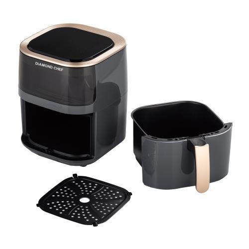 【超商可寄 附發票】DIAMOND CHEF 氣炸鍋 熱穿透可視氣炸旋風鍋 4.5公升 / 現貨 超取 宅配-細節圖5