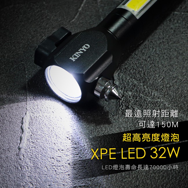 KINYO 迷你安全鎚手電筒 (LED-5035)  【業興汽車】-細節圖4