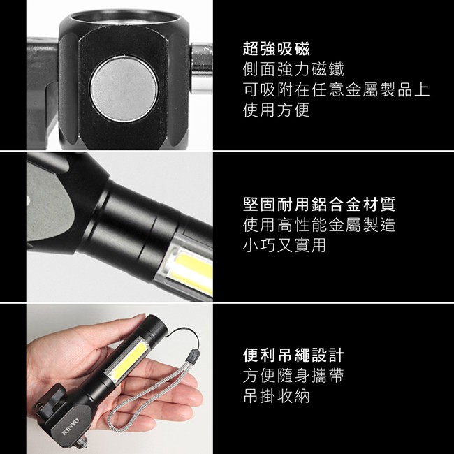 KINYO 迷你安全鎚手電筒 (LED-5035)  【業興汽車】-細節圖8