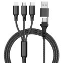 【免運】六合一 3A USB PD編織快充線 Lightning TYPE-C Micro USB-規格圖7