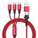 【免運】六合一 3A USB PD編織快充線 Lightning TYPE-C Micro USB-規格圖7