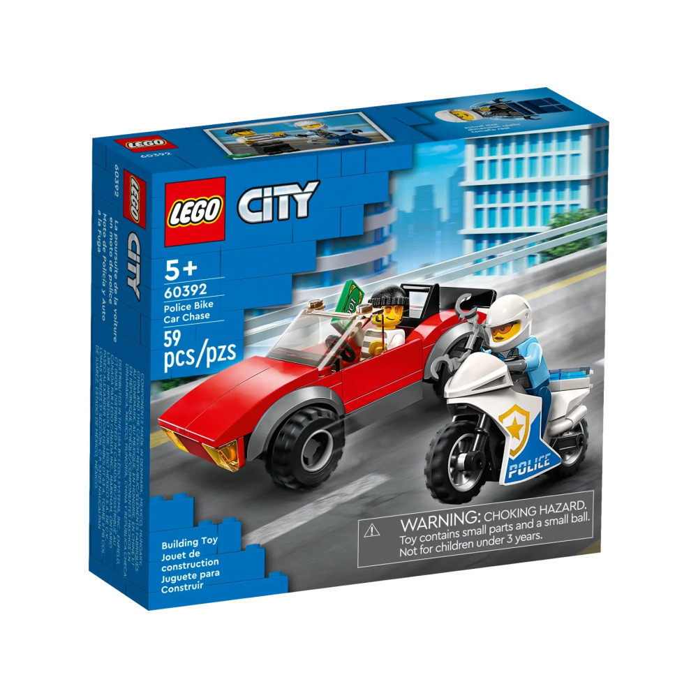 【真心玩】 LEGO 60392 城市 警察摩托車飛車追逐 現貨 高雄-細節圖2