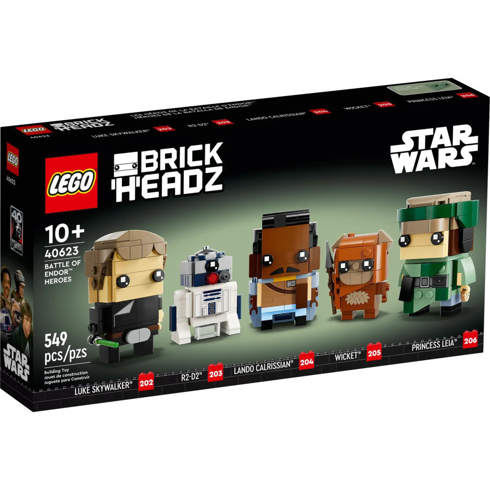 【真心玩】 樂高 LEGO 40623 大頭 星際大戰 恩多戰役的英雄們 路克 R2-D2 藍多卡瑞辛 威奇 莉亞公主-細節圖4