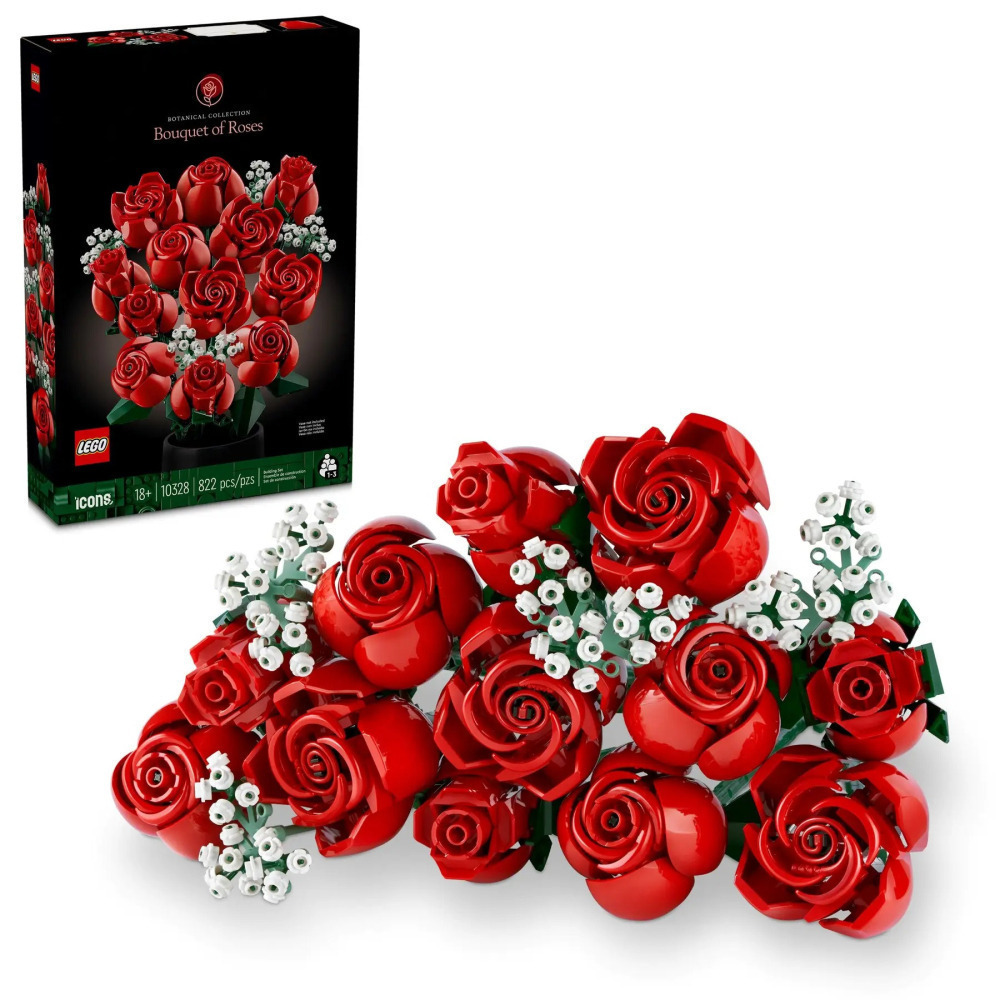 【真心玩】 LEGO 10328 Icons 玫瑰花束 Bouquet of Roses バラのブーケ 現貨 高雄-細節圖4