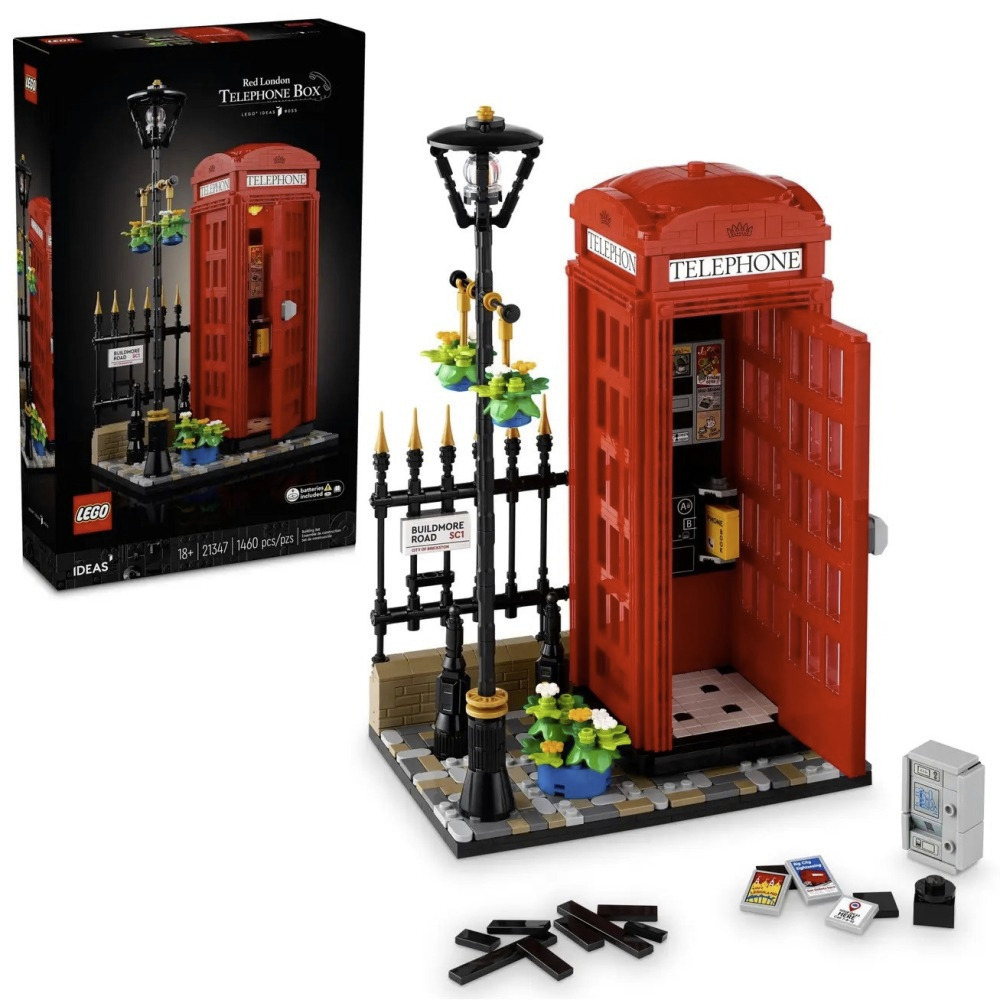 【真心玩】 LEGO 21347 倫敦紅色電話亭 Red London Telephone Box 現貨 高雄-細節圖5