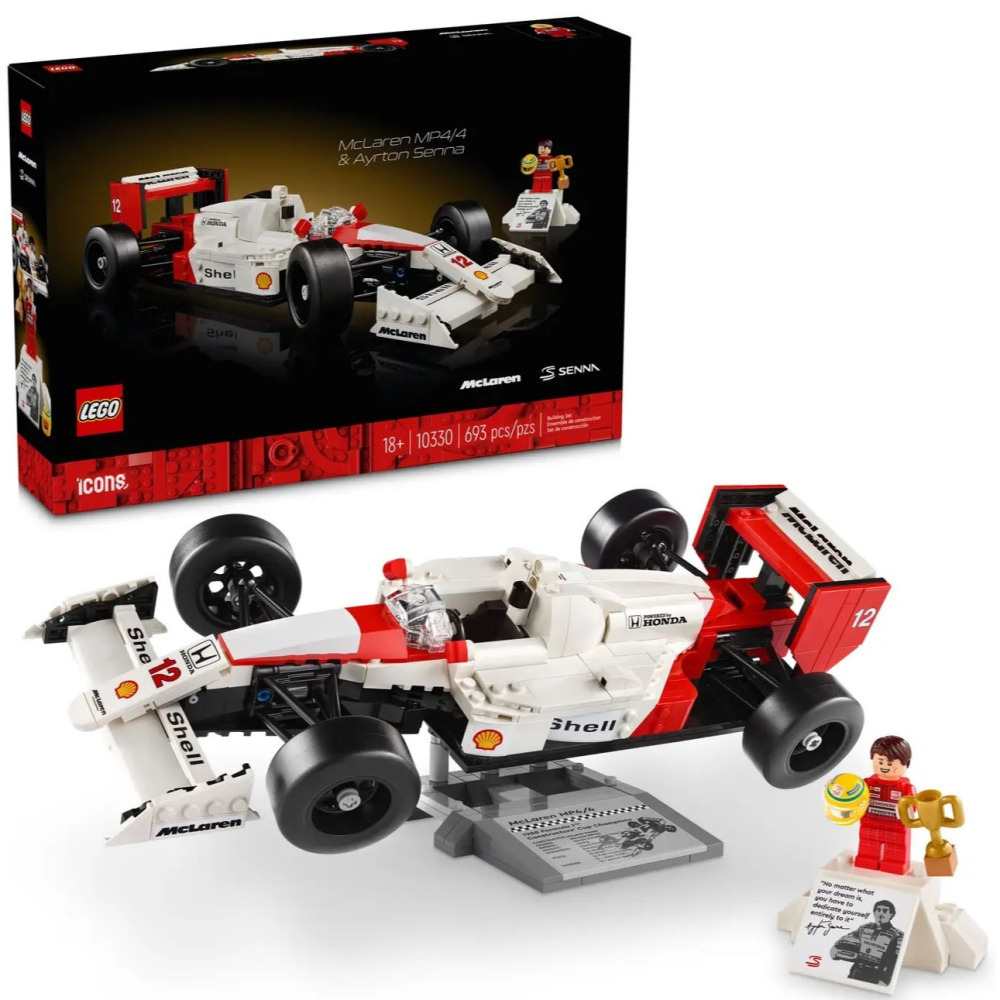 盒損【真心玩】 LEGO 10330 Icons McLaren MP44&艾爾頓·冼拿 現貨 高雄-細節圖4