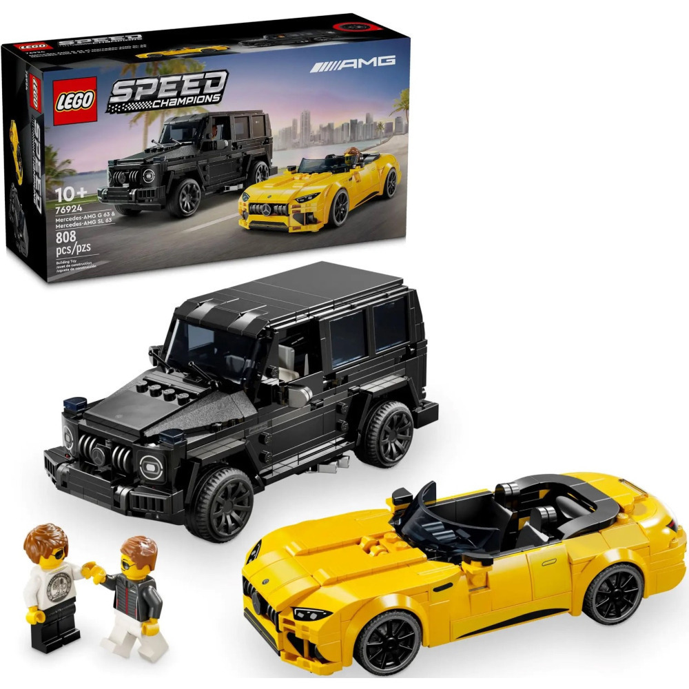 微壓痕【真心玩】 樂高 LEGO 76924 極速賽車 Mercedes-AMG G 63 和 SL 63 高雄-細節圖2