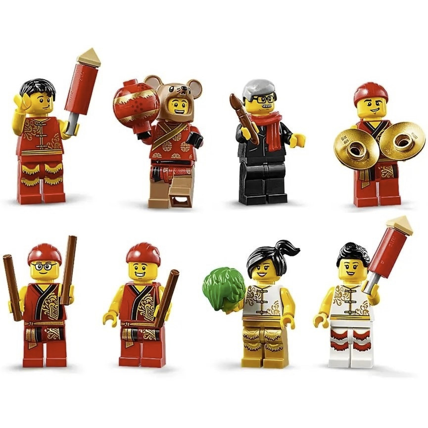 【真心玩】 樂高 LEGO 80104 其他 新年 舞獅 Lion Dance 老鼠人 現貨 高雄-細節圖2