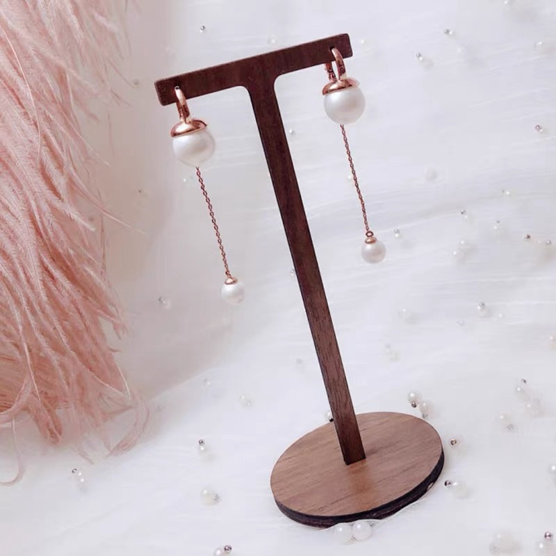 現貨🔺胡桃色一對耳環架 木質 簡易款 首飾架 超長耳環架子 展示架 耳環架 拍照道具 飾品架 耳環收納-細節圖5