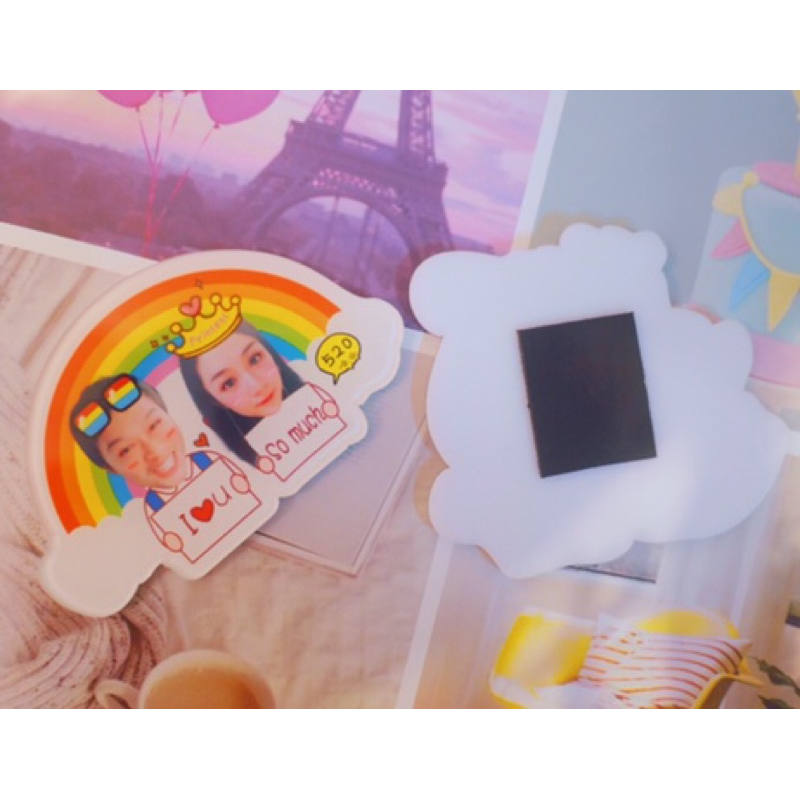 實拍❤️客製化 照片 冰箱貼 磁鐵 情人節禮物 生日 寶寶訂製專屬 寶寶照片 情侶 夫妻 閨蜜 寵物 紀念禮物-細節圖3