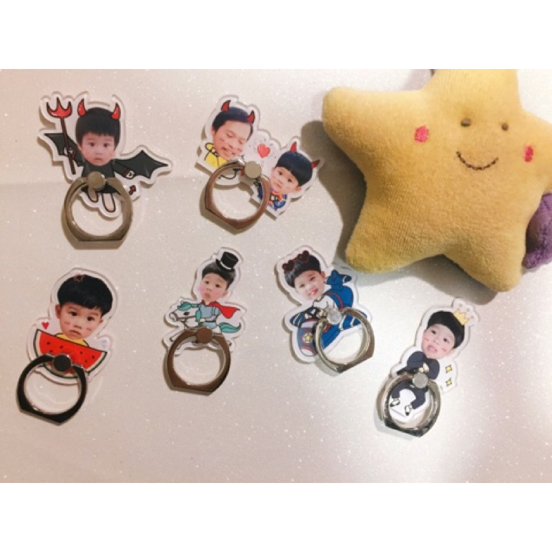 實拍❤️客製化照片手機支架 指環 寶寶照片 情侶 夫妻 閨蜜 寵物 紀念禮物-細節圖4