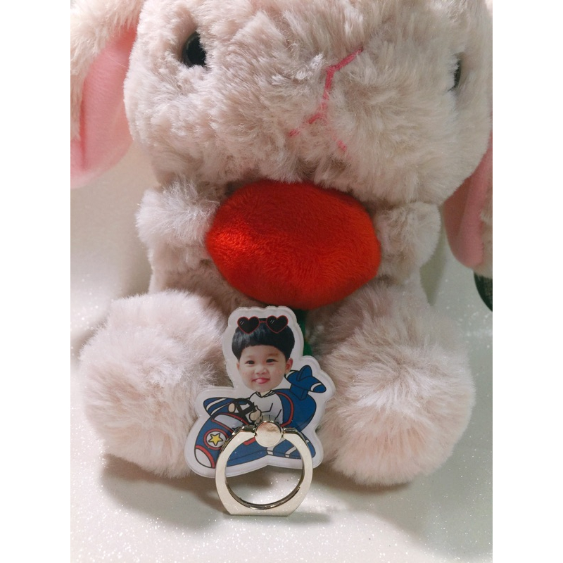 實拍❤️客製化照片手機支架 指環 寶寶照片 情侶 夫妻 閨蜜 寵物 紀念禮物-細節圖9