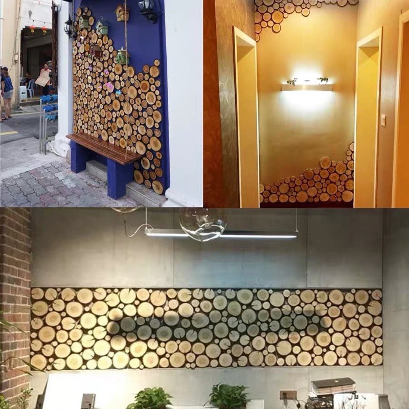 現貨🔺木質 精緻飾品展示 木片年輪 原木片木頭貼裝飾背景牆實木片材料手工-細節圖5