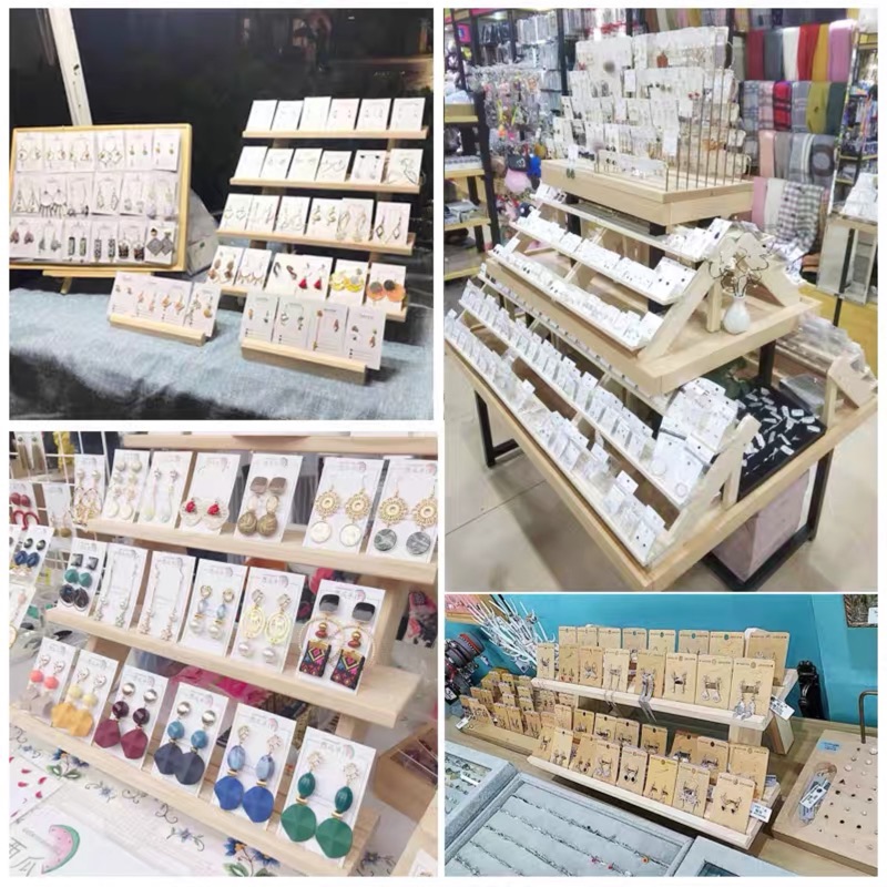 現貨🔺加長層架 木質 原木色胡桃色 台灣製造 木質梯形桌面手鍊耳環耳釘架子 公仔展示架 網拍拍照道具 階梯展示架 置物架-細節圖6